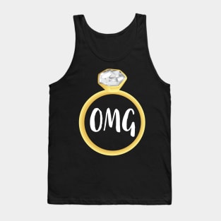 OMG Engaged Engagement Ring Princess Tank Top